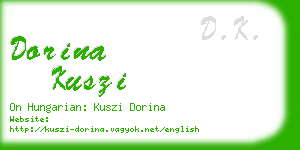 dorina kuszi business card